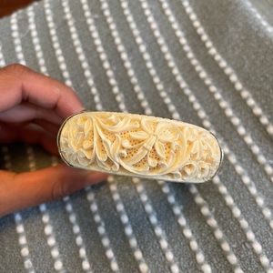 Vintage Carved Ivory Style Bangle